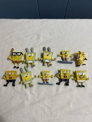 Lot of 10 Viacom 2003 - 2005 Nickelodeon SPONGEBOB SQUAREPANTS Mini Figures