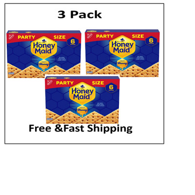 Honey Maid Graham Crackers, Party Size, 28.8 oz Box 6 pack in it