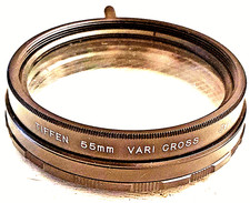 Tiffen 55mm Screw-In Vara-Cross 2mm Star Effect Glass Rotating Filter for Lens