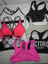 Victorias Secret lot of 7 LARGE Sports Bras Active Tank Tops Exercise Support