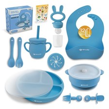 Silicone Baby Feeding Set - Infant Tableware for First Foods Baby, Led Wean...