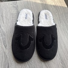 True Religion Slippers- Black- Men's Size Extra Large