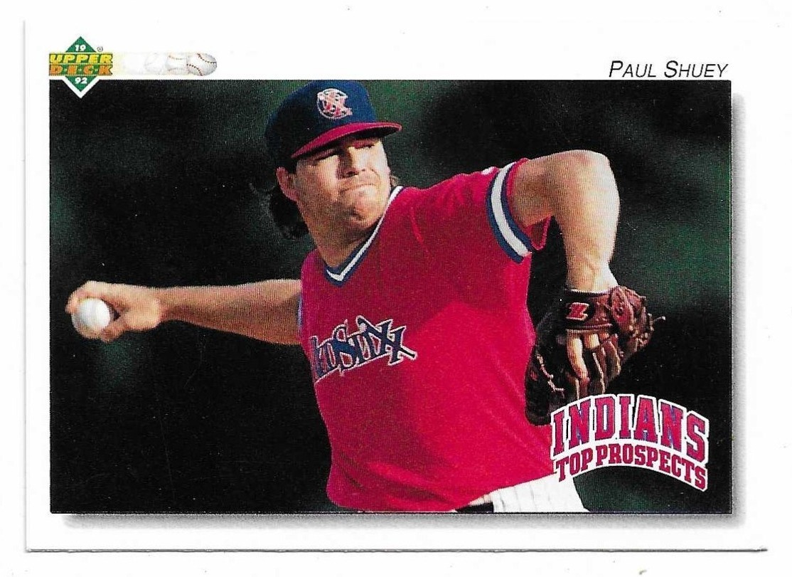 1992 Upper Deck Minor League Baseball Paul Shuey Card #142 Columbus Redstixx