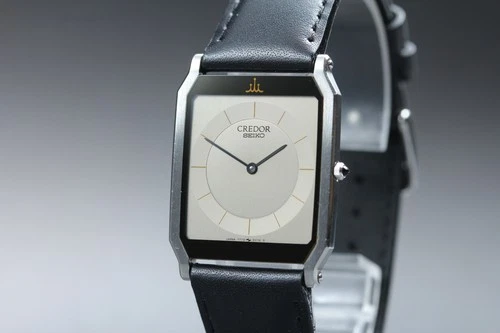 New ListingVintage 1983 [Near MINT] SEIKO CREDOR 7770-5070 Tank Gray Quartz Men's Watch