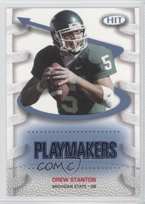 2007 SAGE Hit Playmakers Blue Drew Stanton #P5 Rookie RC 1u7
