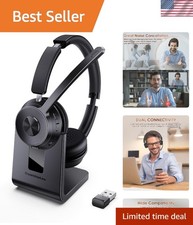 40-Hour Battery Wireless Headset with Touch Control  Noise Isolation Technology