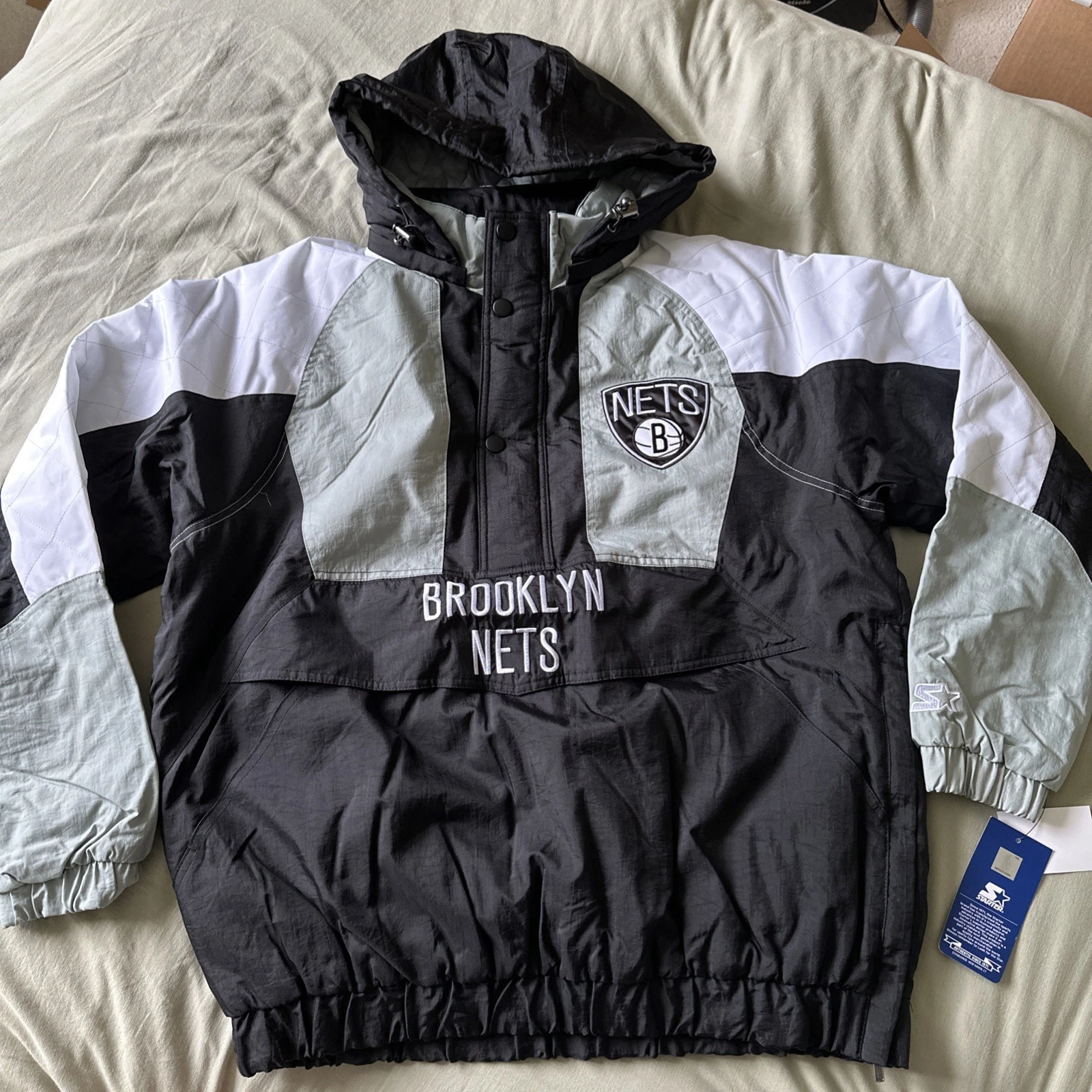Brooklyn Nets Quarter Zip Starter Jacket Large NBA Retro 90s Basketball RRP $165
Opens in a new wind