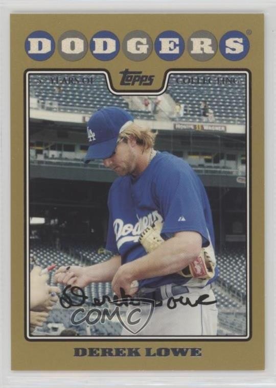 2008 Topps Gold Border /2008 Derek Lowe #415 0af