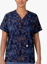 Carhartt Scrubs C13314 Women's Force Cross-Flex Modern Fit Oversized V Sz Small