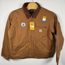Carhartt Detroit Jacket Mens XL OJ3828-M Duck Blanket Lined Relaxed Fit LOGO 