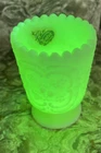 Vintage Fenton Glow Custard Uranium Glass Toothpick Holder