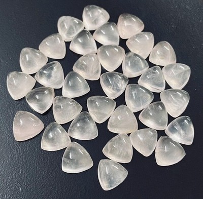 Rose Quartz Trillion Cabochon 6mm To 20mm Natural Loose Gemstone