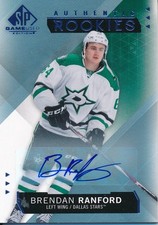 2015/16 SP Game Used #129 Brendan Ranford Blue Authentic Rookies Auto Parallel
