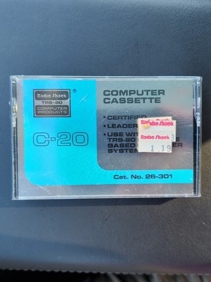 Radio Shack TRS-80 C-20 Computer Cassette Data Tapes - NOS - Sealed - Brand New