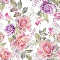 20 Servietten Josephine Rosen BlüTen Blumen Strauch Garten Sommer Rosa 33X33Cm