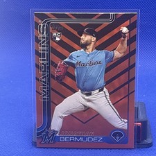 2025 Topps Update Series Jonathan Bermudez #US144 Holiday Orange & Black Foil