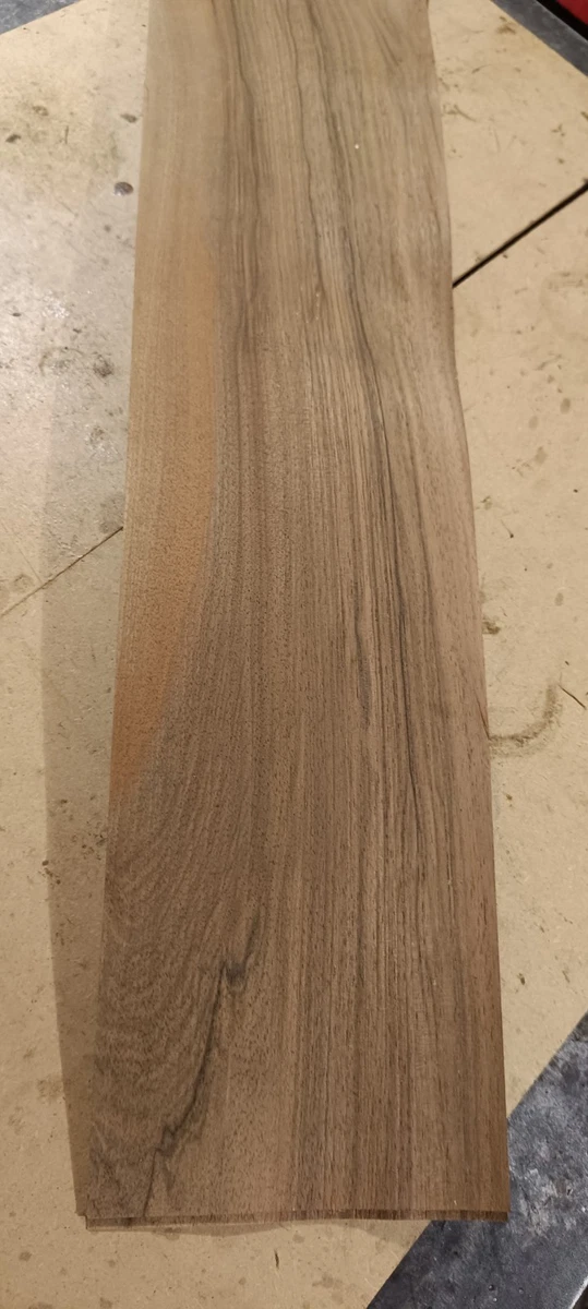 Lote de 7 hojas de chapa madera nogal longitud 77 cm ancho 15 cm