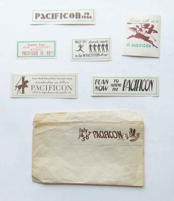PACIFICON ORIGINAL STICKERS - COMICON - COSPLAY - 1946 - FORREST J ACKERMAN