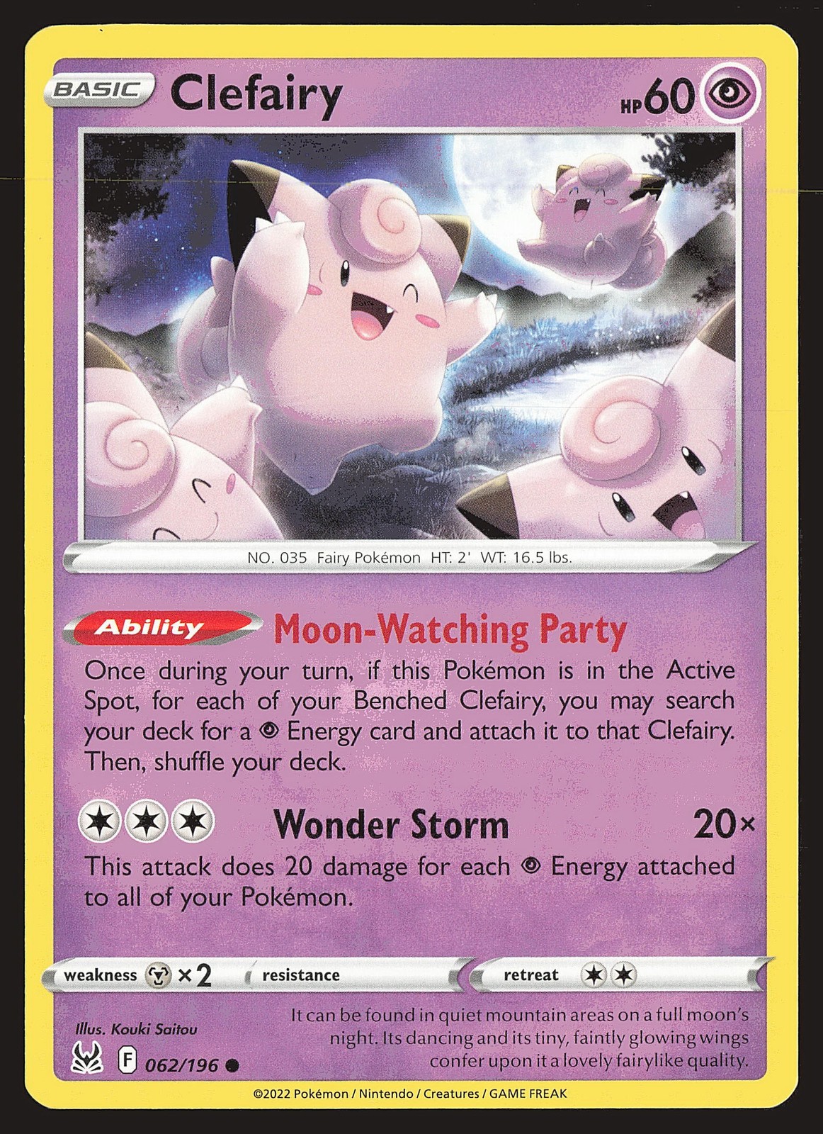 SWSH11: Lost Origin Clefairy #062/196 Common Pokemon Card