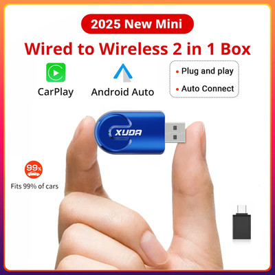 NEU Wireless Carplay Android Auto Wireless Adapter Smart Mini Box Plug and Play 