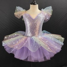 Fashion Performance Princess Dress Girls Clothes Summer Ballet Leotard Vestidos