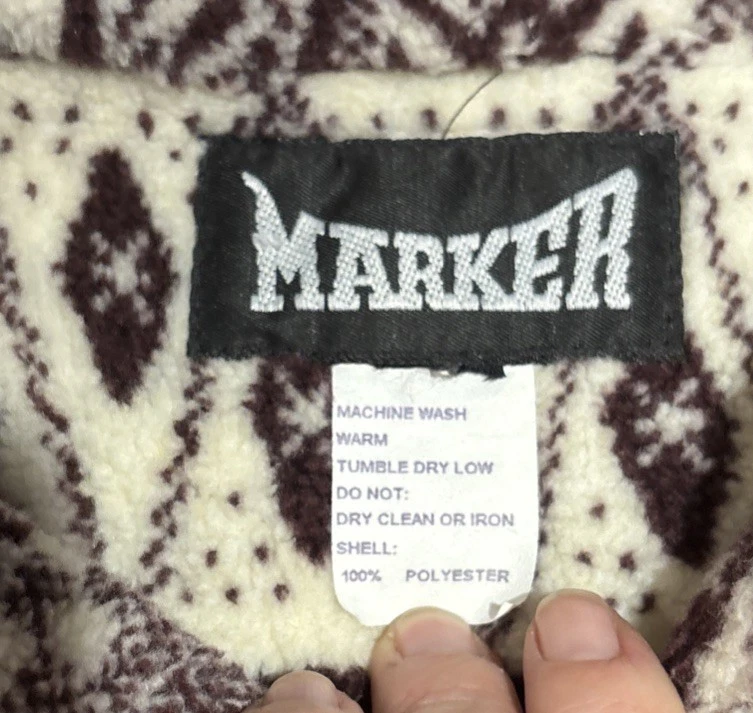 Chaleco polar Fair Isle para mujer acogedor grande al aire libre senderismo informal capa de invierno de colección Foto 3 de 4