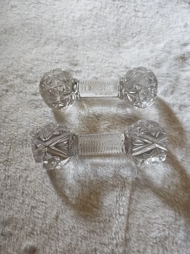 Vintage Imperial Glass Knife Rest Barbel Marked