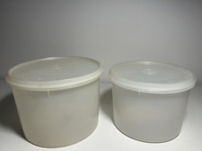 Tupperware 2x Classic runder Behälter mit Deckel! Seal Vintage London 227, 228