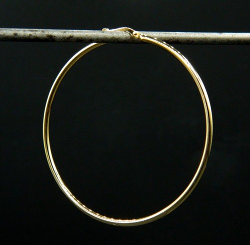 Boucle D'oreille Créole Seule En Or Jaune 18K - Style Dépareillé, Occasion Parfait état