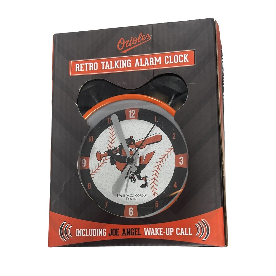 Baltimore Orioles Retro Talking Alarm Clock Joe Angel Wakeup Call In