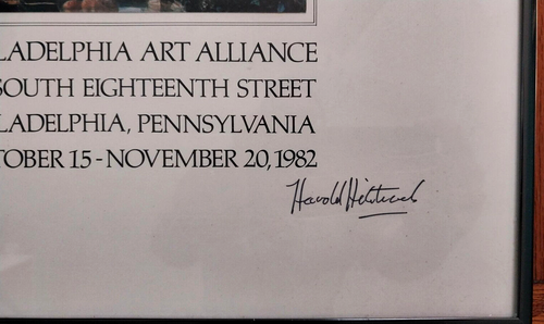 1982 Harold Hitchcock SIGNED surrealism art exhibition poster Philadelphia print - Picture 2 of 6