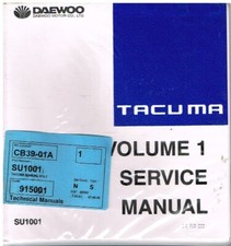 DAEWOO TACUMA (U100) 1.8 2.0 PETROL ORIGINAL 2000 FACTORY MANUAL (3x VOL SET)