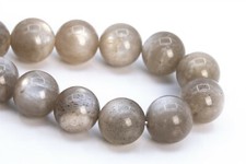 10-11MM Genuine Natural Gray Brown Moonstone Beads Grade A Round Loose Beads 8"