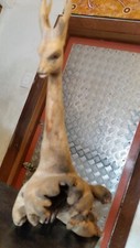 amazing wooden carving deers head from malley stump
