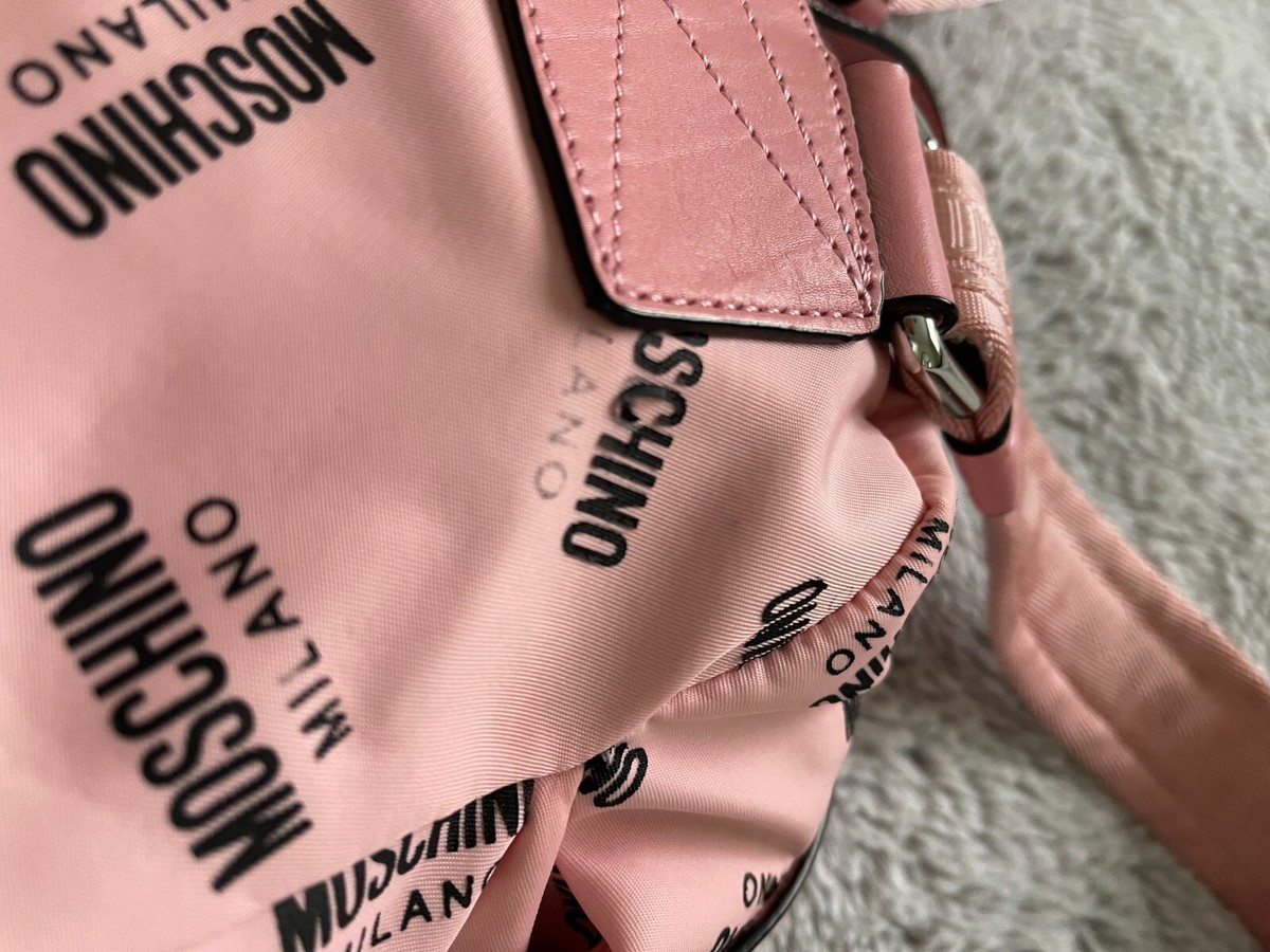 MOSCHINO Women Pink All Over Logo Print Unstructured  display picture 1