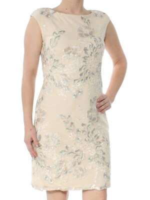 Ralph Lauren 253691738001 Blush/Silver Montague Floral Sequin Cocktail Dress,  8R | eBay
