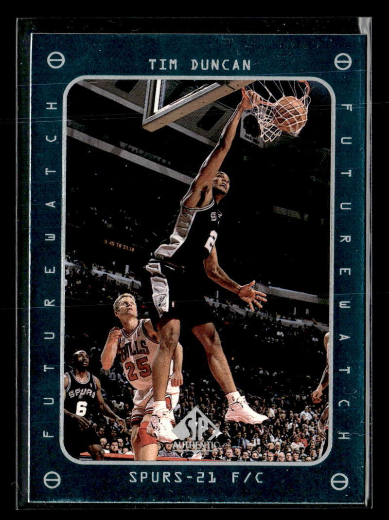 1997-98 SP Authentic Tim Duncan #165 Rookie San Antonio Spurs Y7381
