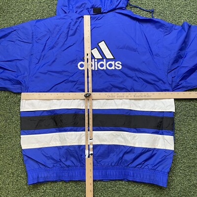 Adidas Jacket XL Vintage 90s 00s Full Zip Activewear Gym Y2k