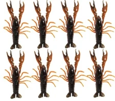 Tackle HD Hi-Def 3'' CRAWFISH Bass Fishing Freshwater Soft Bait Lure ~ 8 PK