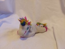 Vintage Lisa Frank Markie Unicorn Plush 8 Inch Beanie Baby Ty