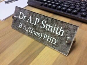 Personalised Granite Acrylic Desk Name Plate Custom Sign