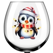x12 Adesivi Adesivo Pinguino Vetro Natale Vinile Colore vk141