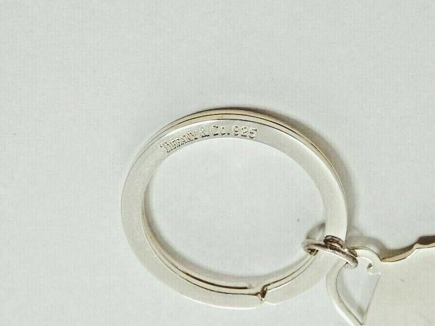 Tiffany & Co. Sterling Silver Trophy Tag Charm Keychain Key Ring View 3