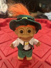 Vintage Russ TROLL DOLL Orange Hair LEPRECHAUN Irish St Patrick s Day