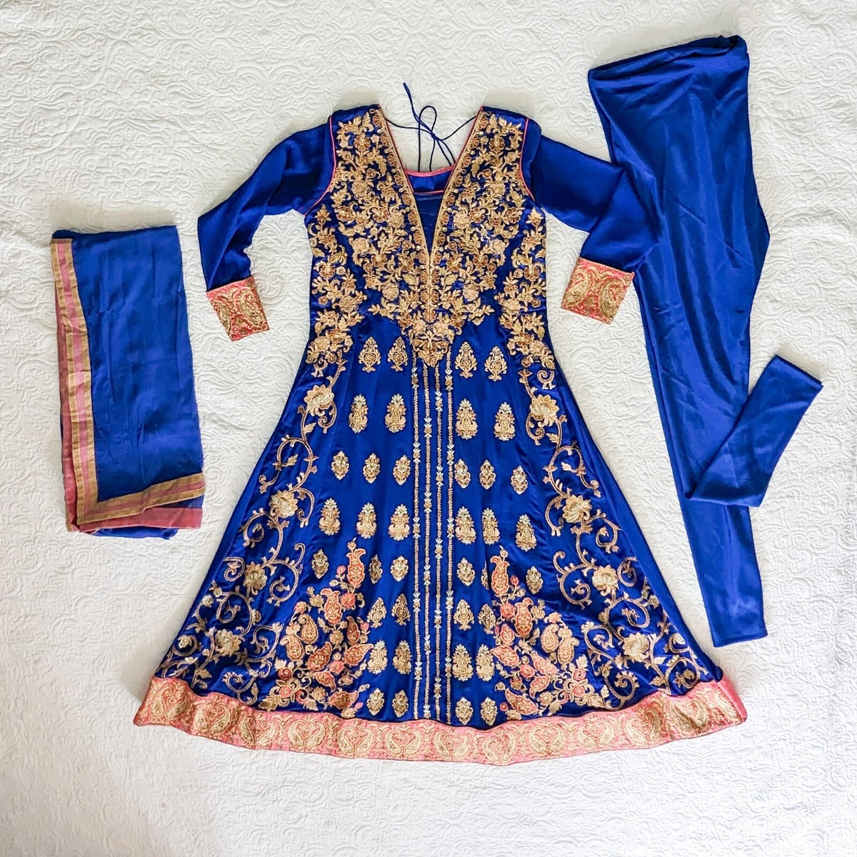 embroidered maxi dress india Buy Ivory Aqua Maxi Dress With Embroidered Belt for women online