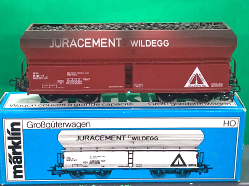 MARKLIN HO 4691 SBB/CFF HIGH CAPACITY MINERAL WAGON JURACEMENT WILDEGG WEATHERED - Picture 1 of 12