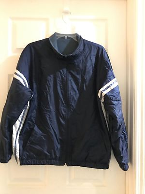  Active REVERSIBLE JACKET Blue Full Zip W Pockets Women's Sz L