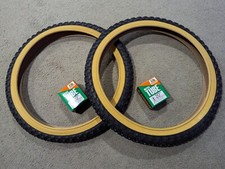  2 DURO BLACK/GUMS BMX BICYCLE TIRES 20X1.75  20X2.125, TUBES,COMP 3 STYLE