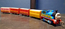 Thomas Friends Capsule Plarail TOMY Thomas With Banners 4 Coaches Train Used