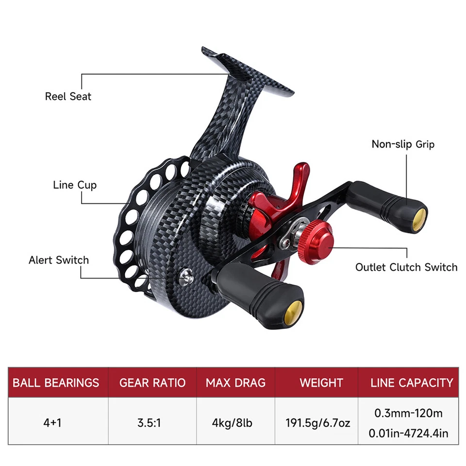 2.6:1 Gear Ratio Fly Fishing Reel Professional Spinning Ice Raft Fishing Reel - Image 3 of 4